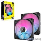 Corsair RX140 RGB iCUE Link 140mm PWM 1700 RPM Black Chassis Fan  Twin Pack & System Hub - Image 3